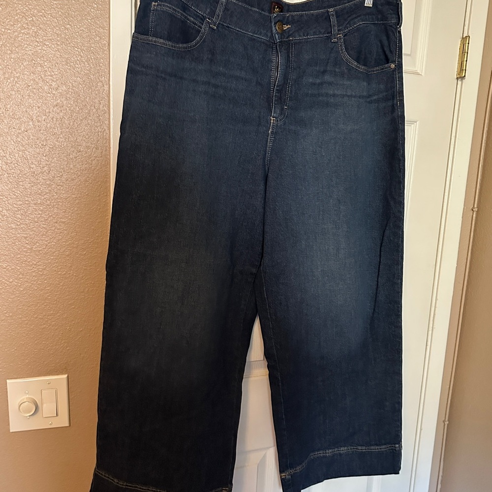Lee Dark Blue Wide-Leg Jeans